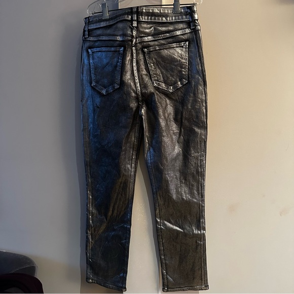 JOE'S JEANS Silver Metallic finish The Luna High Rise Cigarette Ankle sz 29 - Picture 9 of 15